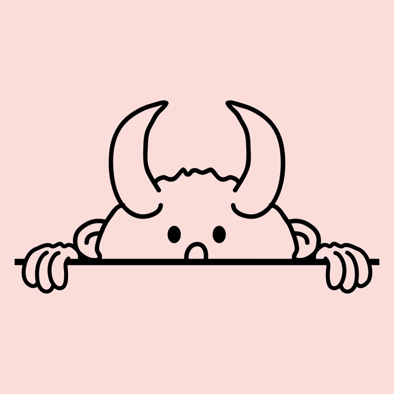 Peu sucré mignon garçon enfant caché mur diable