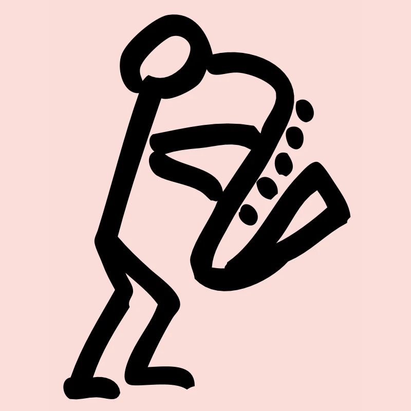 Musikant mit Saxophon