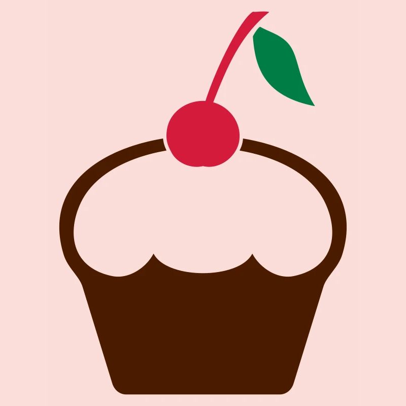 Cupcake mit Kirsche