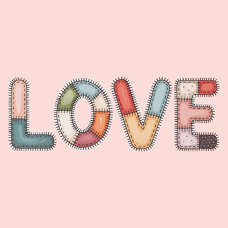 Love Patchwork Sewing Handmade Design