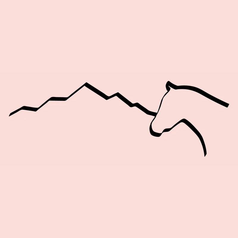 Pferd mit Berge