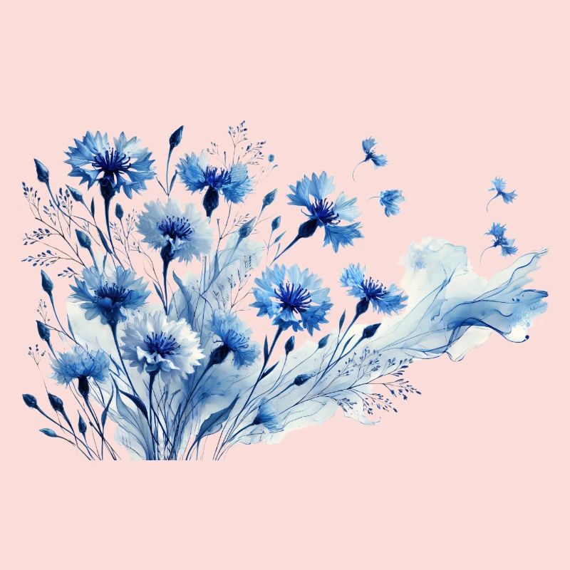 Cornflower in dreamlike design – nature's elegance