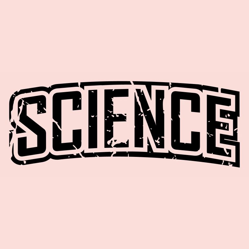 vintage science script logo en détresse