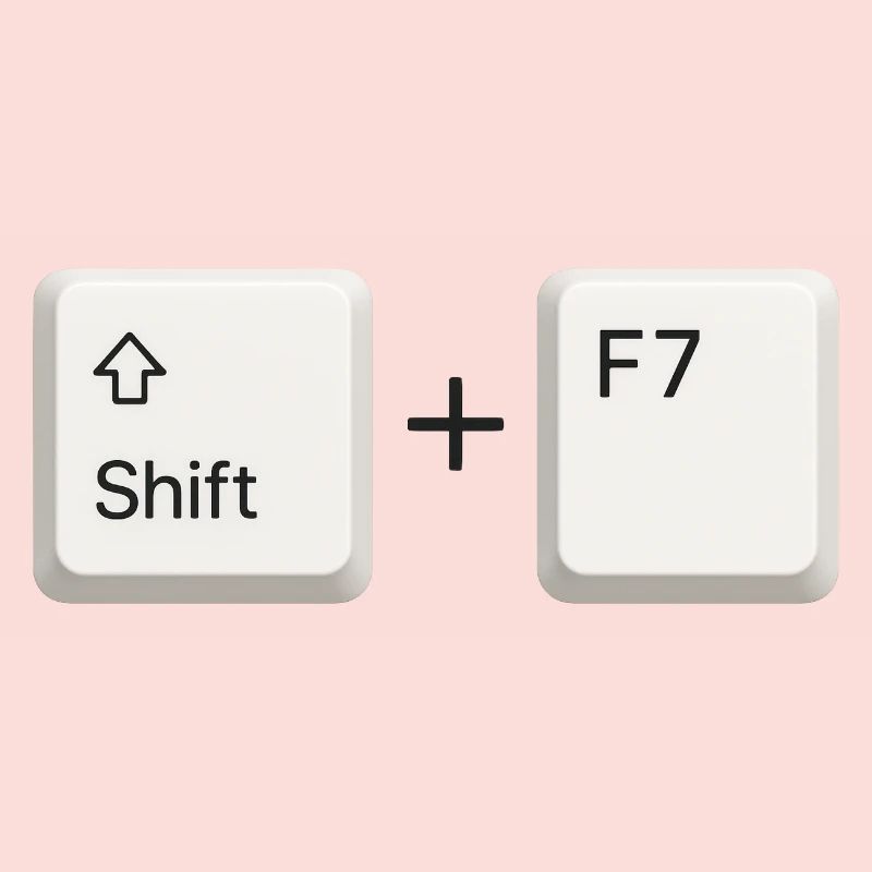 Shift F7