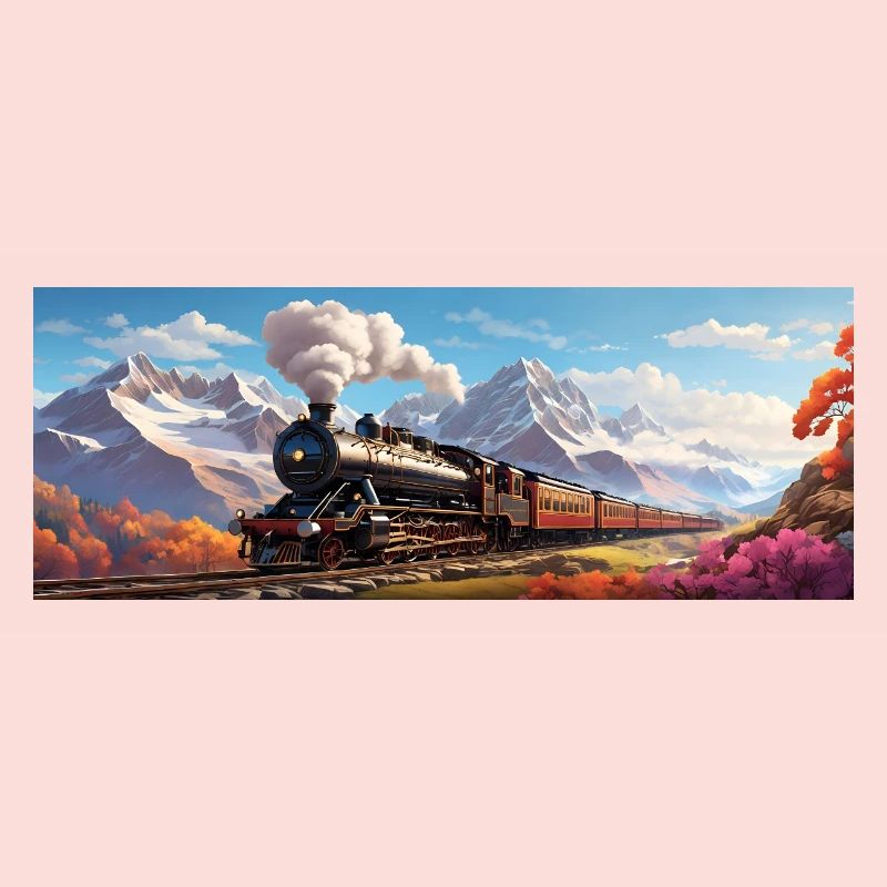 Nostalgischer Eisenbahnzug mit Dampflokomotive