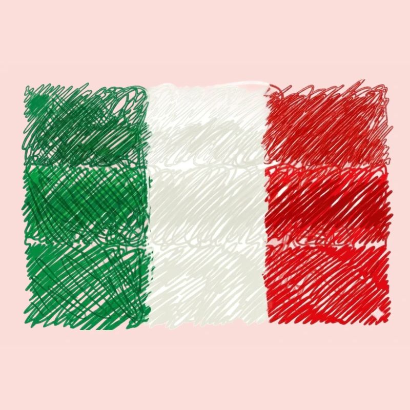 Scribbled Italian Flag