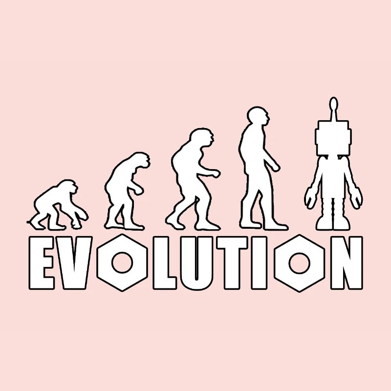 Evolution with robot figure design
