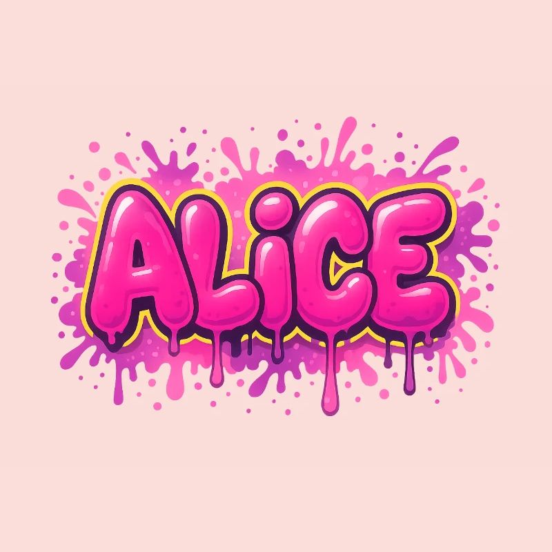 Graffiti ALICE First name, ideal printable gift