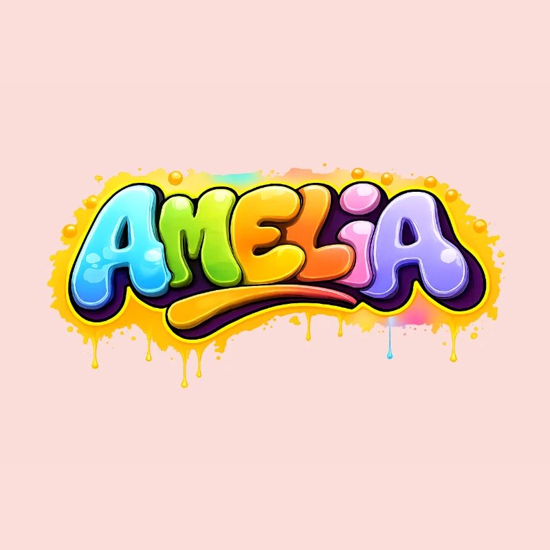 Graffiti Amelia Name Geschenk Ideal Druckbare Su