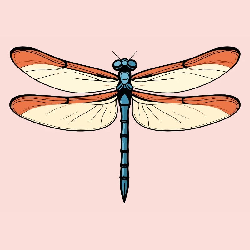 Libellule bleu-orangée