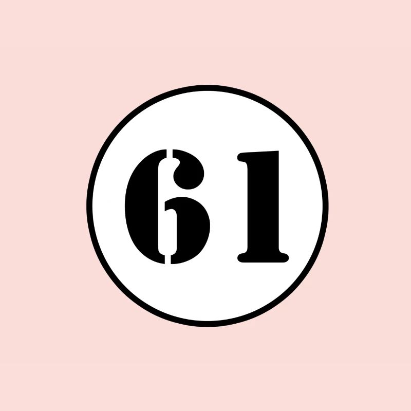 NUMMER 61 Einundsechzig Geburtstag Geschenk