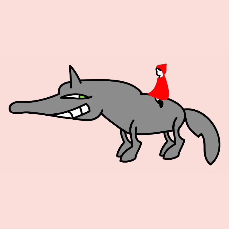 Wolf mit Rotkäppchen