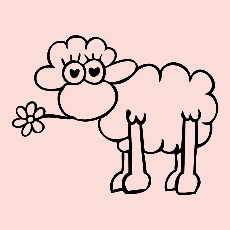 verliebtes Schaf 1farb
