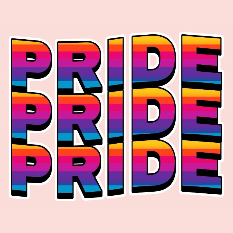 Pride Rainbow Lettering