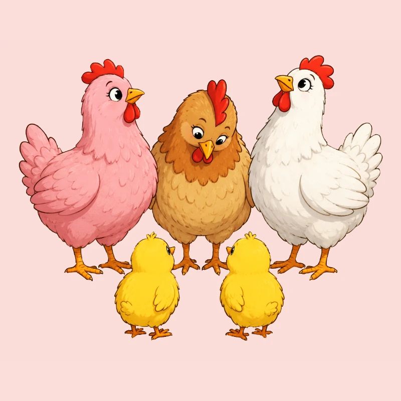 Chickens with chicks