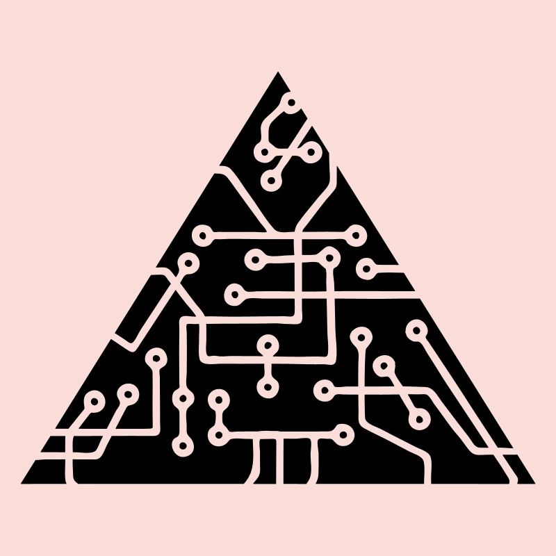 la technologie des micropuces de forme triangulair