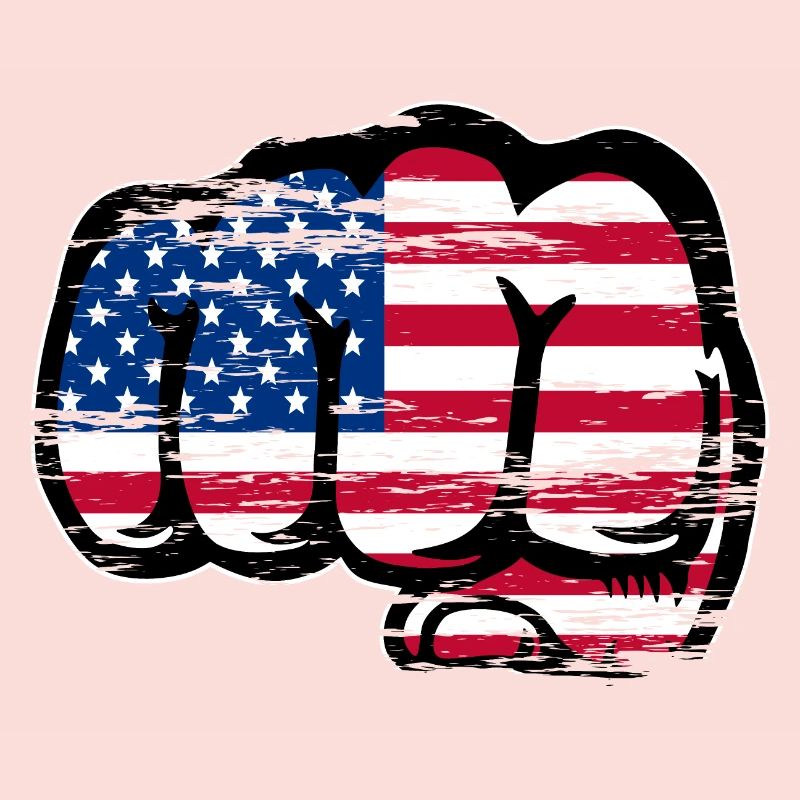 Drapeau des États-Unis Poing à main utilisé
