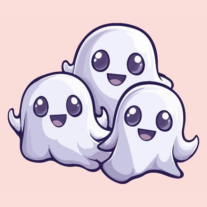 Ghosts Halloween Cute Comic