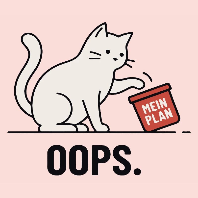 Mein Plan… Oops – Lustige Katze