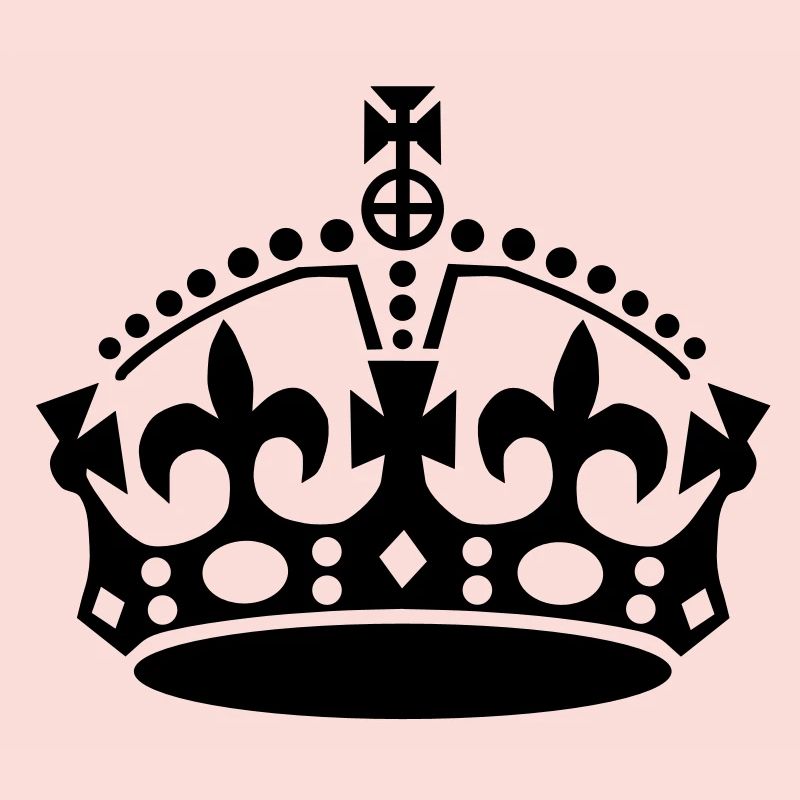 keep calm and carry on crown vector