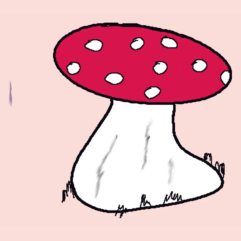Motif de dessin animé Red Toadstool