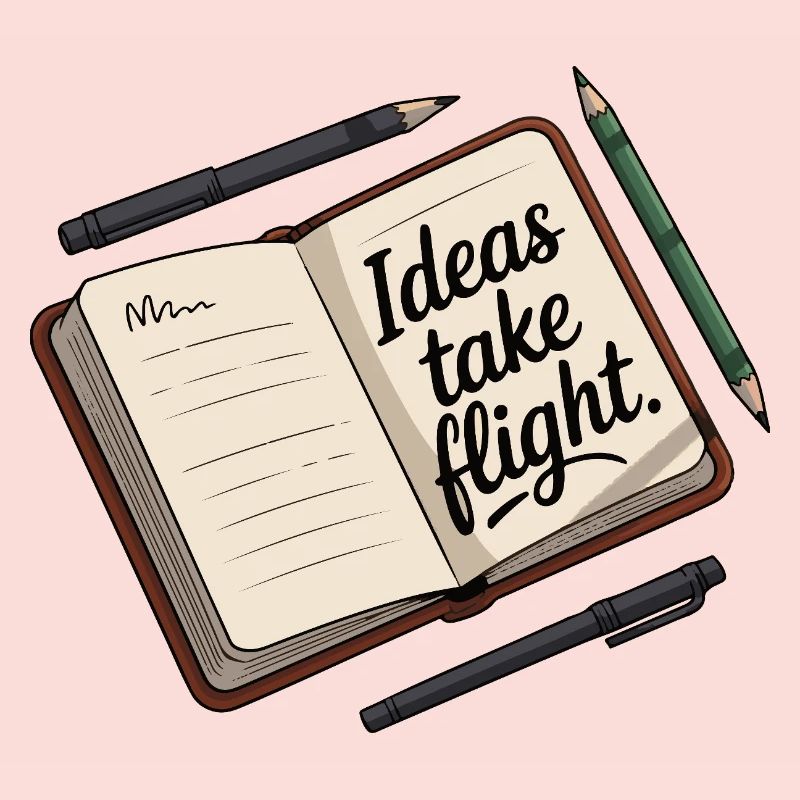 Ideas Take Flight Notebook Art