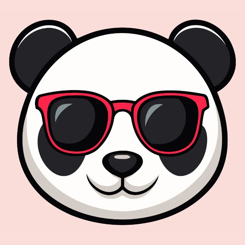 Panda Rote Brille