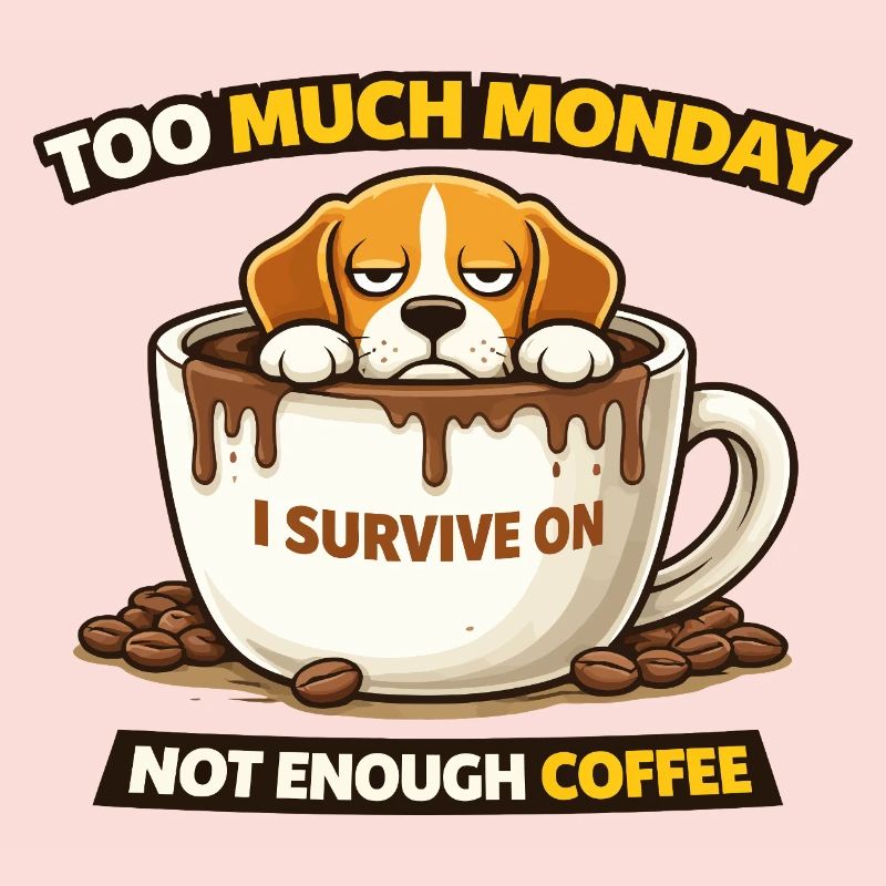 Too Much Monday Coffee Pup