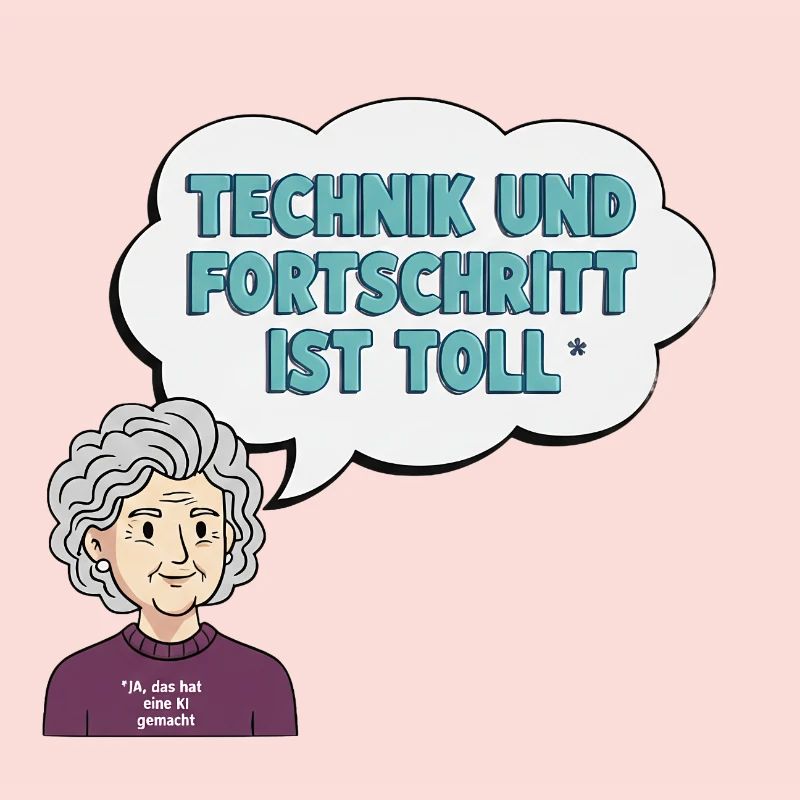 Technikliebe mit Oma Comic
