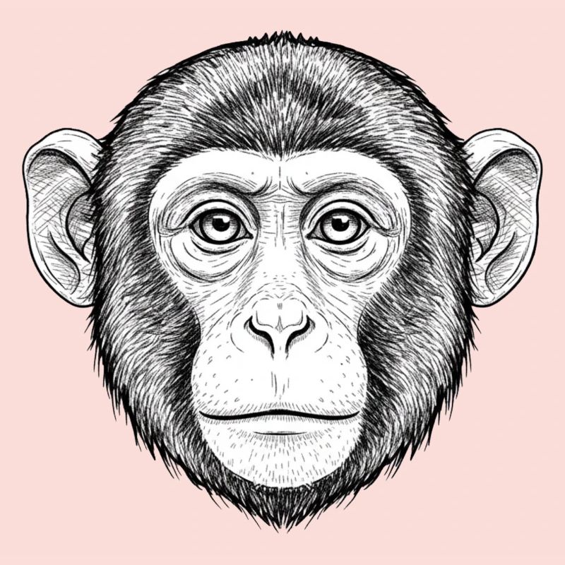 Expressive monkey portrait