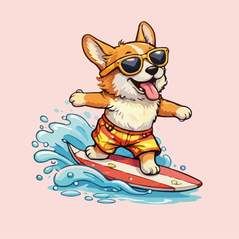 Corgi Surf Summer Goggles