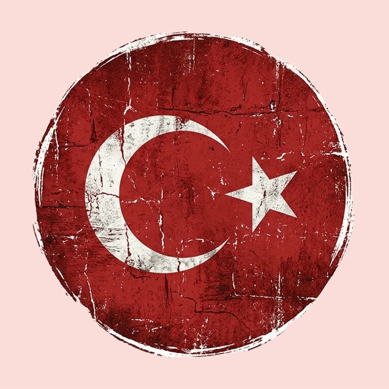 Conception du cercle du drapeau turc