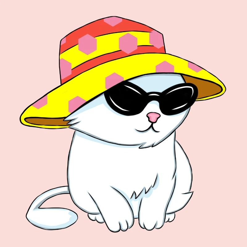 Beach-style kitten