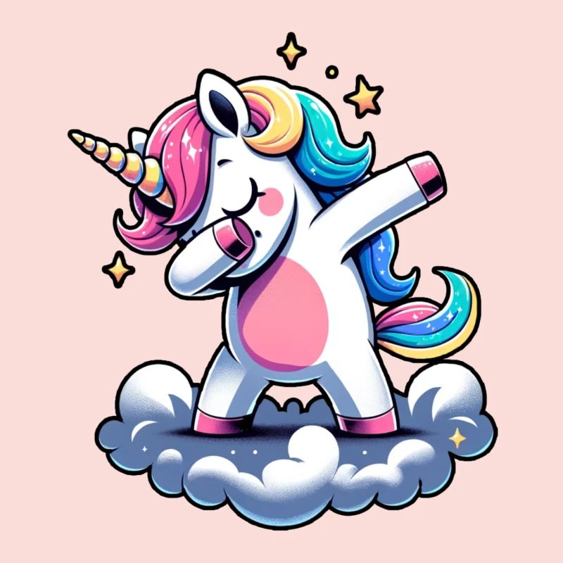 Regenbogen Einhorn Tanz