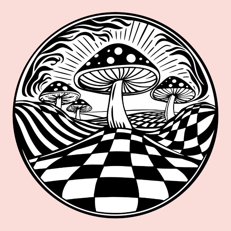 Trippy Psychedelic Mushroom Scene