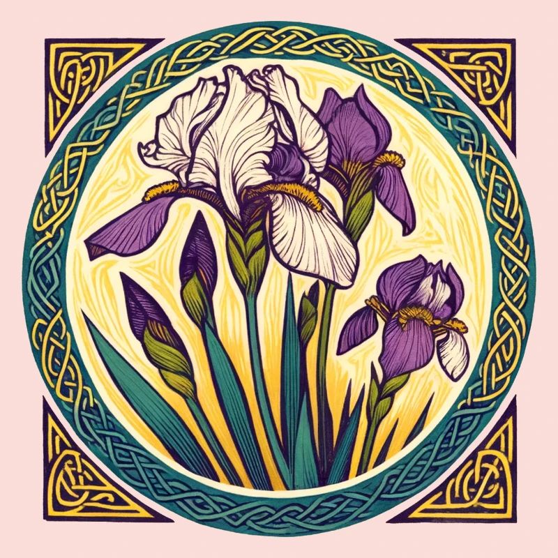 Kompliziertes irisches Iris-keltisches Kunstwerk