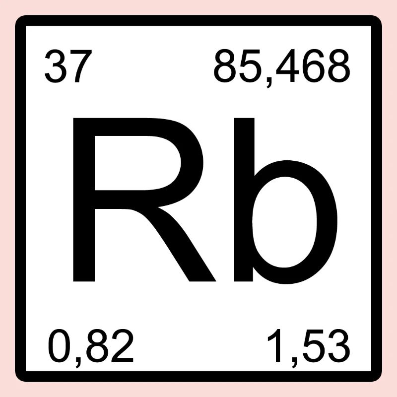Rubidium Symbol Typography Design