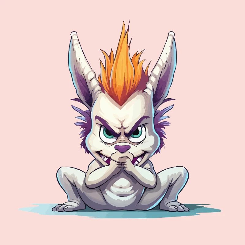 Lapin Mohawk en colère