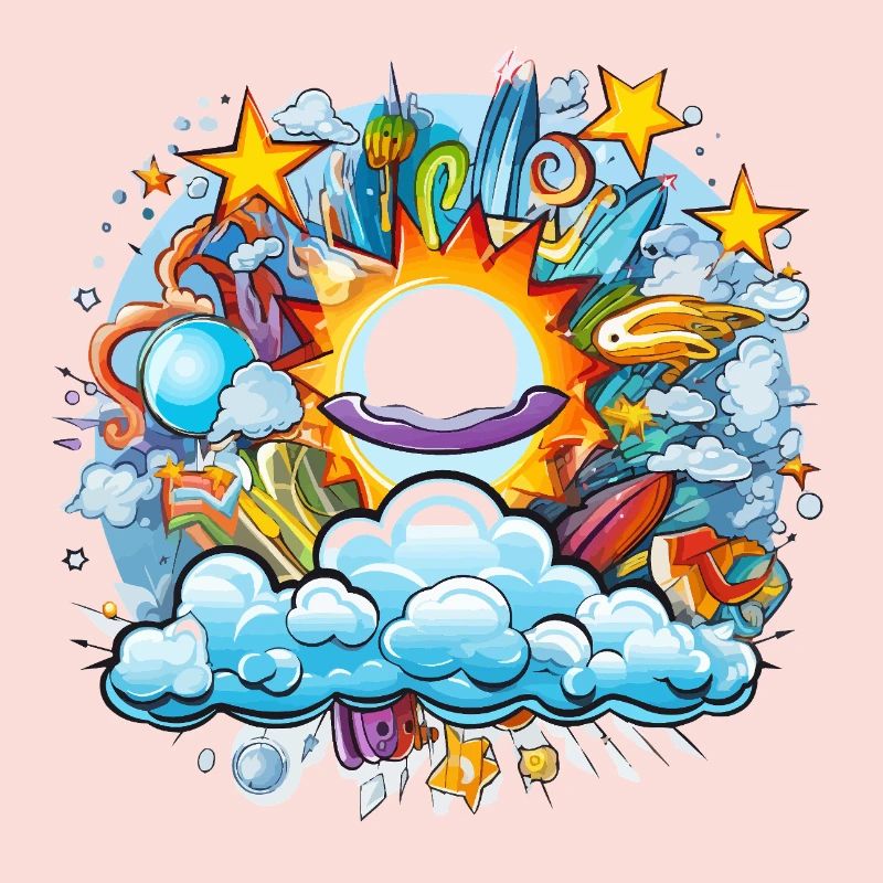 Kosmische Sonnenflug Doodle