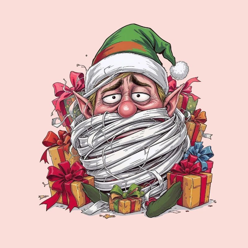 Verknoteter Weihnachtsmann