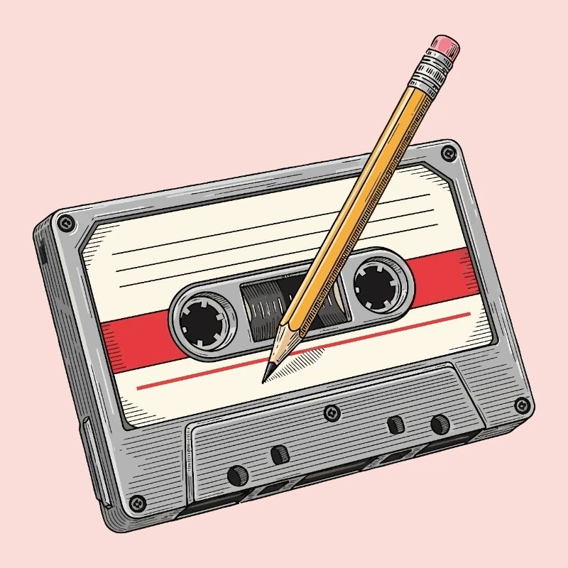 Analog cassette with pencil