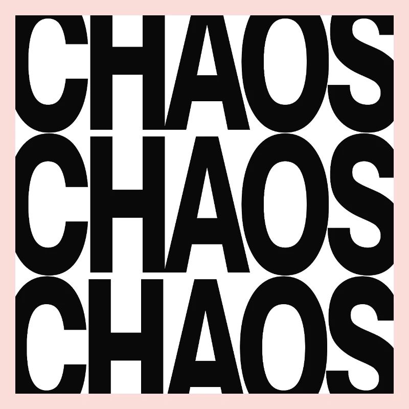 Chaos Typography Minimal Design