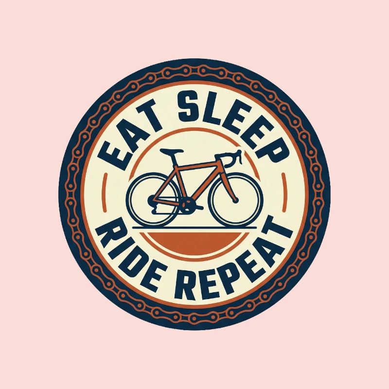 Motif de cyclisme Manger Dormir Rouler Répéter