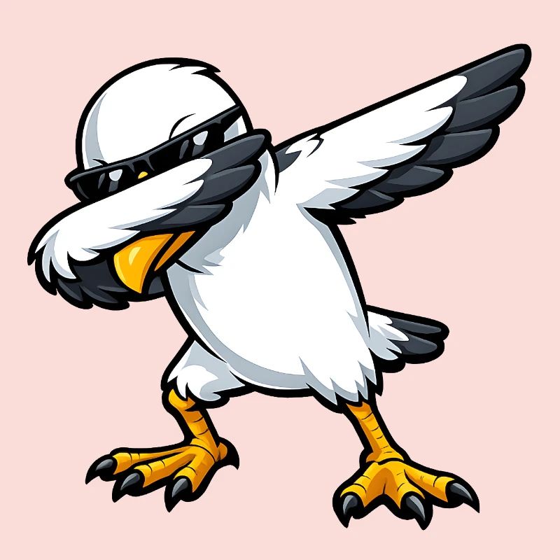 Dabbing Möwe