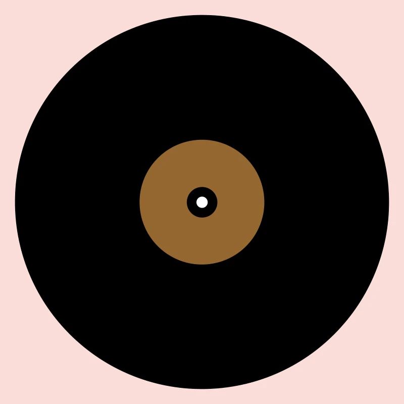 Vinyl Record Circle Text Box Base