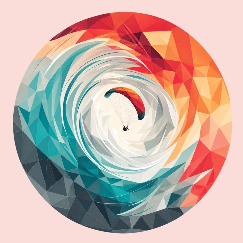 Geometric Vortex Paragliding