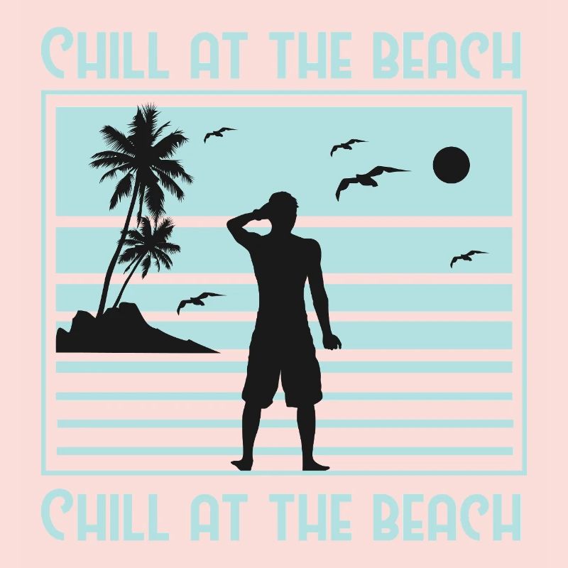 Conception de silhouette de plage décontractée