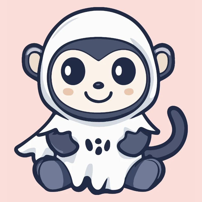 Monkey Halloween Ghost