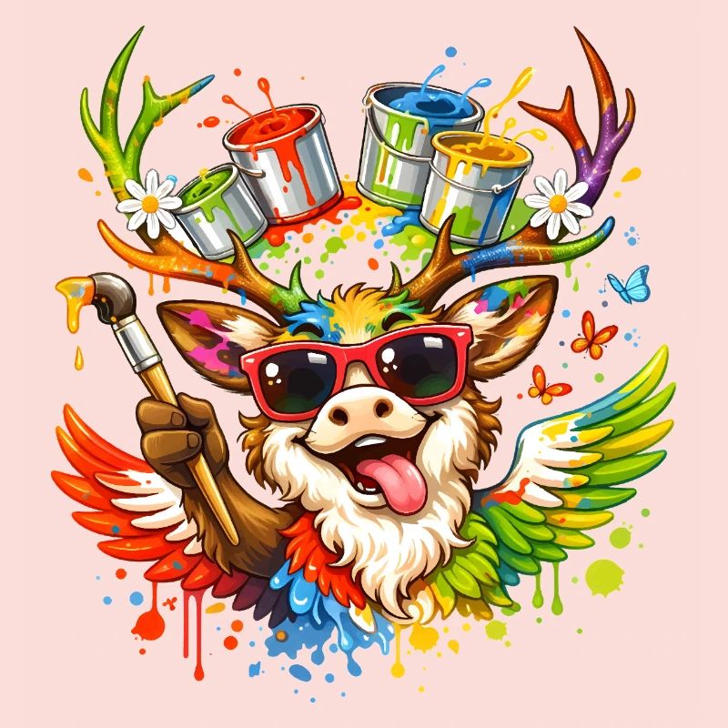 Creative Deer Art Illustration