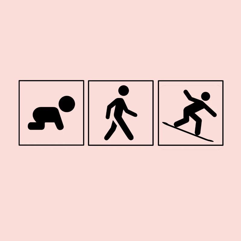 Snowboarder Evolution Schnee Boarder Geschenk